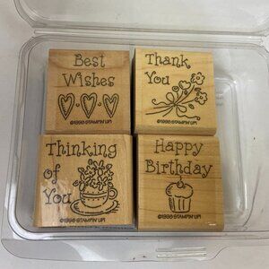 Vtg 1998 NEW Stampin Up Fun and Fast Notes Stamps EUC